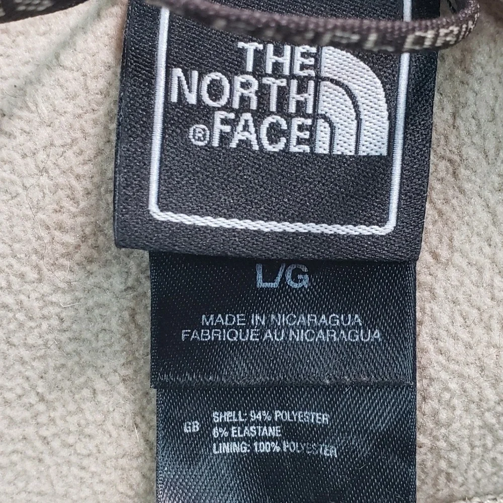 The North Face Mens L Softshell‎ Jacket Brown Full Zip Fleece Lined Outdoor